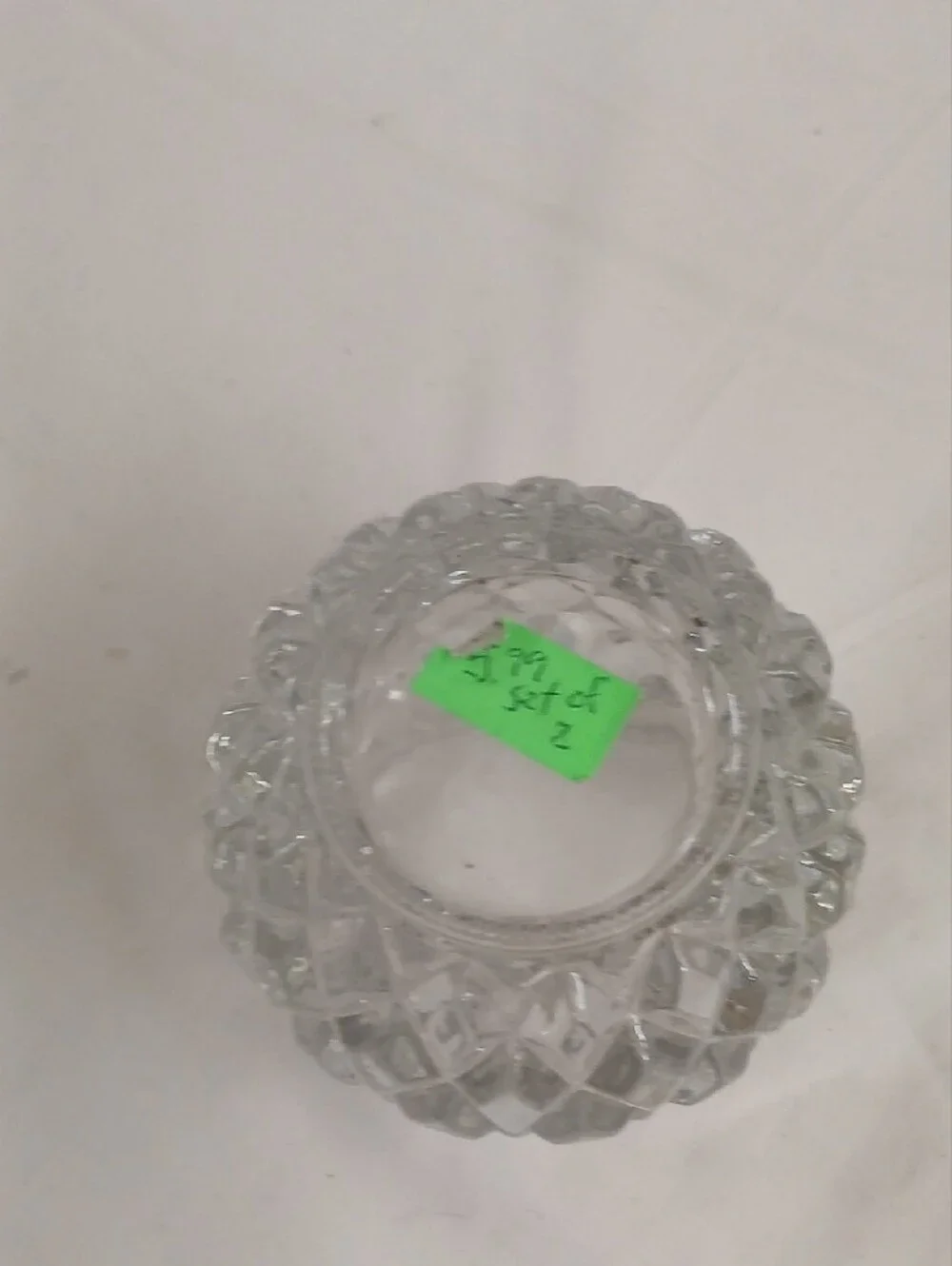 Clear Glass Textured Votive Candle Holders - Set of 2